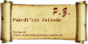 Pakróczi Zelinda névjegykártya